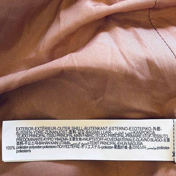 Zara Basic Dusty Pink Mauve Faux Fur Teddy Boho Bomber Jacket Size XS - Picture 14 of 15